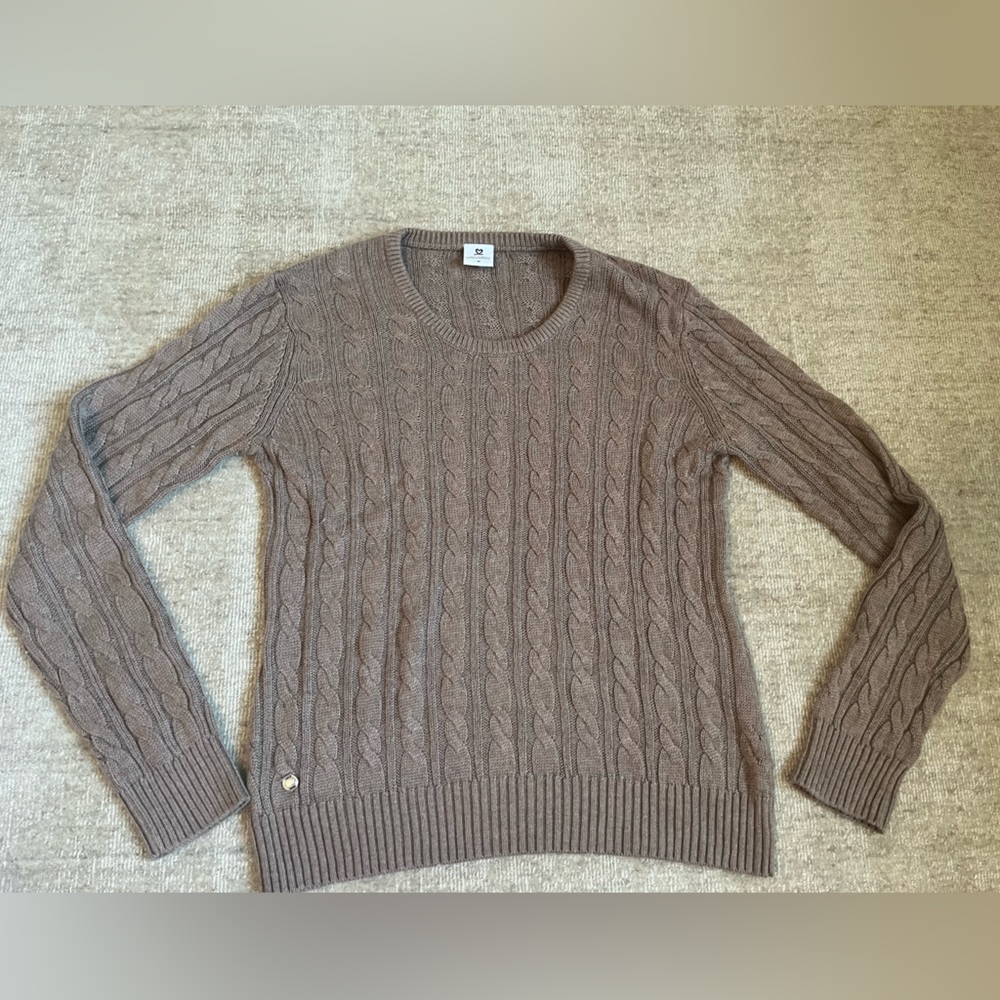 Daily Sports brown cableknit sweater